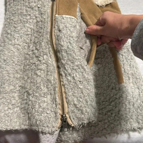 Saturday Sunday Anthro moto faux suede vest XSP $210 - Picture 7 of 10